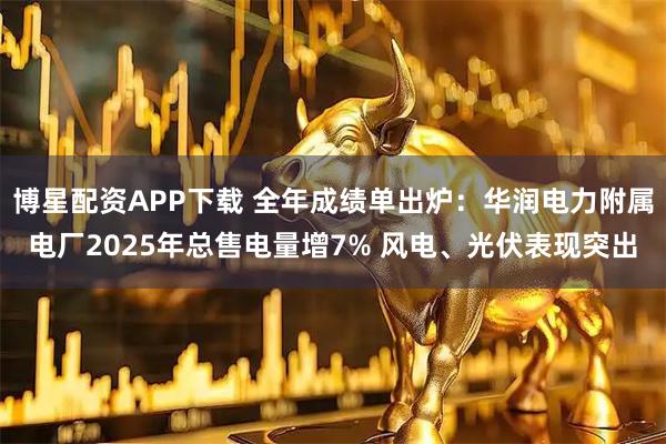 博星配资APP下载 全年成绩单出炉：华润电力附属电厂2025年总售电量增7% 风电、光伏表现突出